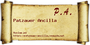 Patzauer Ancilla névjegykártya