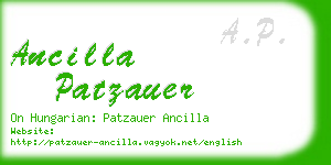 ancilla patzauer business card